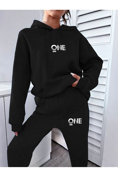 Apparelix ONE Дамски анцуг с щампа - Oversize с качулка