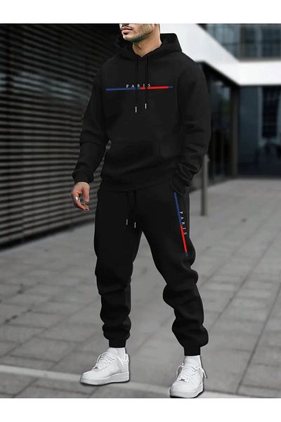 Pink Sky Σετ αθλητικής φόρμας Paris Printed Oversize - με κουκούλα
