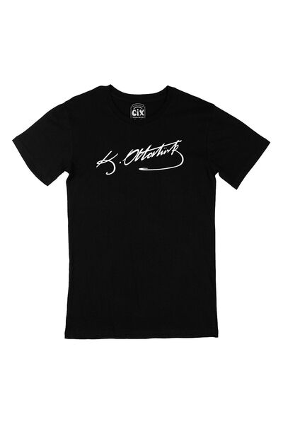 Cix Μαύρο μπλουζάκι με υπογραφή Ataturk