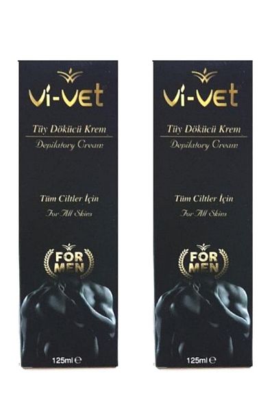 Vi-vet Vivet 125ml Cream Hair Remover for Men - 2 Pieces