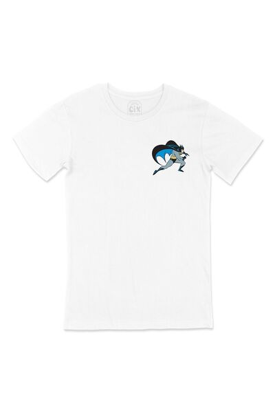Cix Batman Black Knight White T-Shirt with Pocket Logo Design