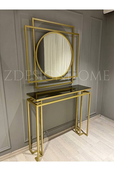zdesignhome 80x100 CM AYNA, 90X30X100 CM DRESUAR GOLD ZD-01