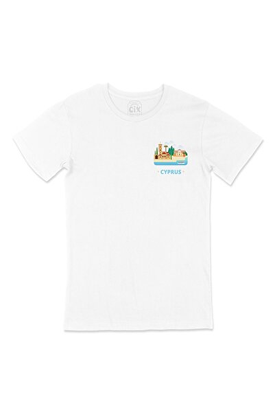 Cix Λευκό T-Shirt με σχέδιο λογότυπου τσέπης Κύπρου