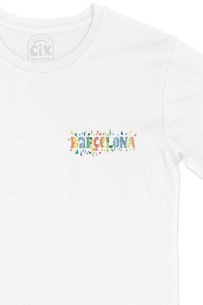 Cix White T-Shirt - Barcelona Pocket Logo Design