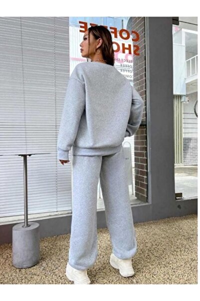 Pink Sky Σετ αθλητική φόρμα με στάμπα Michigan Oversize Crew Neck