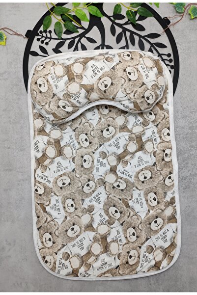 Kerimino وسادة أطفال مطبوعة على شكل دب بني - فتحة سفلية