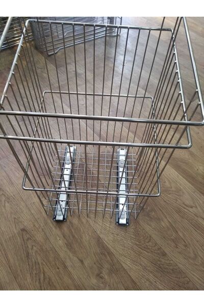Azra Mutfak Alttan Raylı Teleskopik Çamaşır Sepeti 48 Cm Genişlik