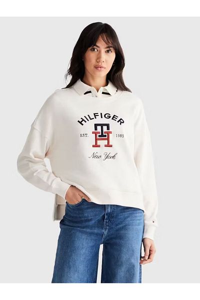 Tommy Hilfiger Logo Monogram Embroidered Embroidered Sweatshirt