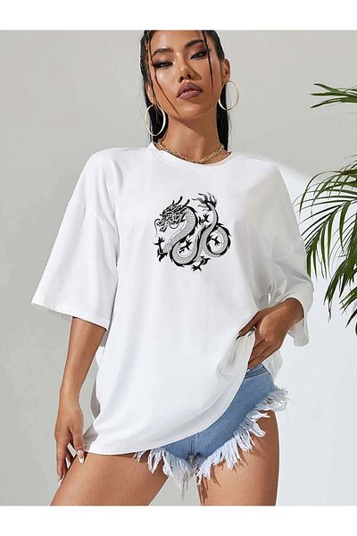 Pink Sky Tricou de damă oversize imprimat
