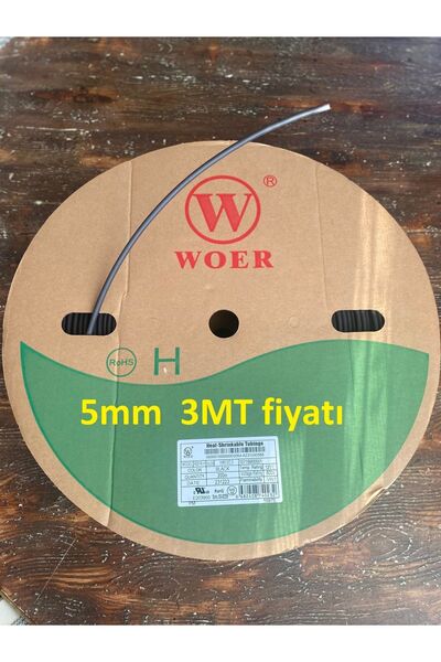 Makaron Isı Ile Daralan Kablo 3metre Korumawoer Daralan Boru Isıyla Daralan Makarom 5mm 3mt Fiyatı