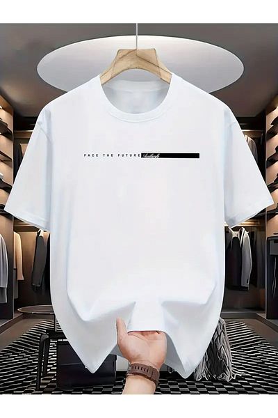 Pink Sky Μπλουζάκι Unisex Oversize Crew Neck - Αντιμετωπίζοντας το Μέλλον με στάμπα