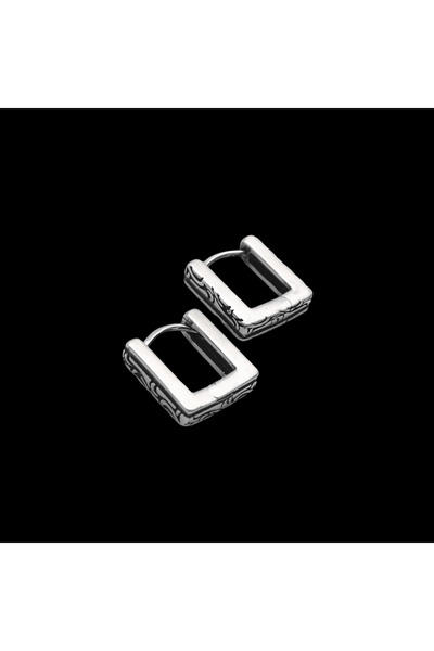 Viking نموذج مربع عتيق بتصميم عتيق - أقراط قوطية مقاومة للصدأ 316L