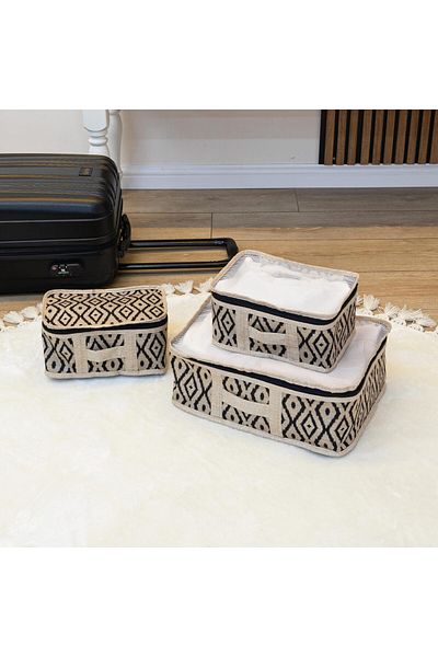 ALAS Luxury BOHE 3 τεμαχίων Organizer βαλίτσας Organizer τσάντας ταξιδιού