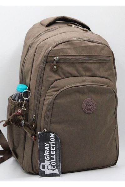 Bevitton Unisex School Backpack - Daily Crinkle Fabric, 1800 Mink