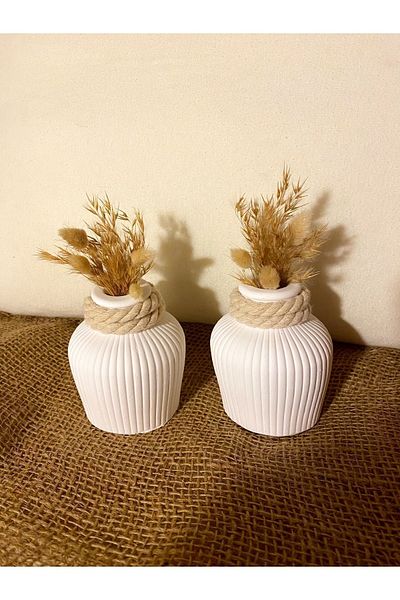 BNGE Ticaret Decorative 10 cm Vase Home Decoration Living Room Bookshelf Tv Unit Console Accessory(Without Flowers)