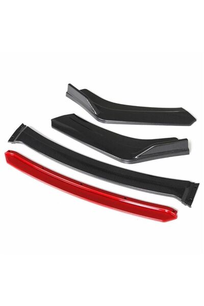 MKG Honda Civic Fc5 Kırmızılı Ön Lip Ön Tampon Eki 4 Prç 2016 - 2019 Ithal