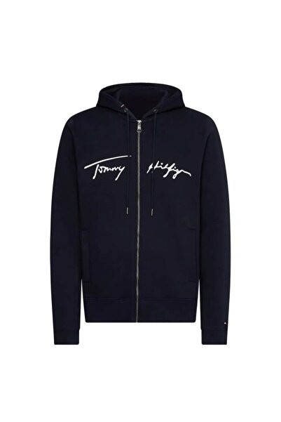 Tommy Hilfiger Fermuarlı ve özel NAKIŞ  logolu RAHAT KESİM  kadın kapüşonlu üst