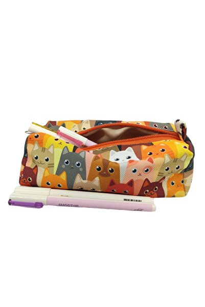 FİYPER Μολυβοθήκη με μοτίβο πάνας και γάτας που πλένεται