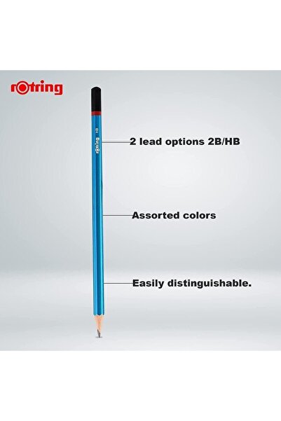 Rotring Mercanlı Kurşun Kalem 12 li + Rotring Kırmızı Kopya Kalemi 12 li