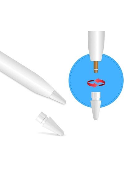 Sjâlsfrânde Apple Pencil Pen Tip 1 and 2 Generation Spare Tip 2 Pieces Silicone