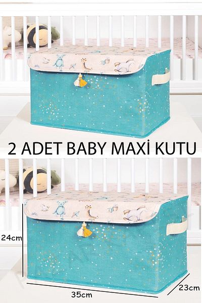 Nisahometeks 2 части Бебешки многофункционален органайзер с покрита кутия Maxi