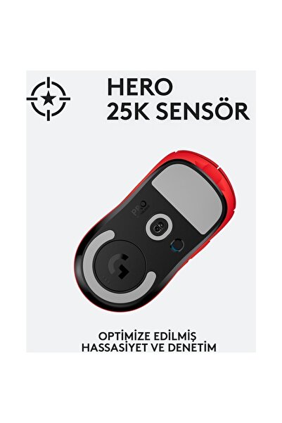 logitech G Pro X Superlight Ultra Light Wireless 25.600 Dpi 400 Ips Mouse - Red