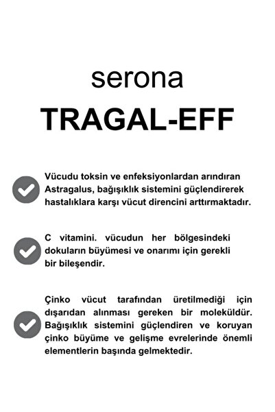TRAGAL EFF Serona Tragal-eff Vitamin C, Çinko & Astragalus Efervesan Tablet