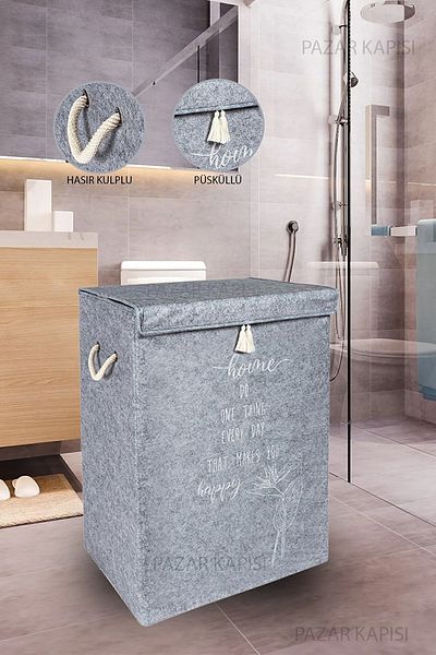 Nisahometeks Τσάντα Mega Box πολλαπλών χρήσεων με τσόχα 55x41x30 cm