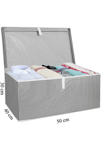 Nisahometeks Maxi Box Storage Bag 50 X 40 X 30 Cm (GREY)