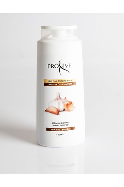 PROXİVE Tuzsuz Parabensiz Silikonsuz Boyasız Sarımsak Özlü Bitkisel Şampuan 650 Ml