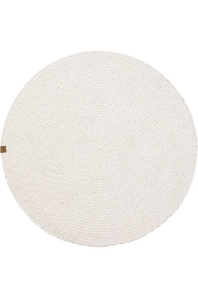 Cool Halı Glenn 615 Beyaz Banyo Halısı Yuvarlak Antre Hol Halısı Hasır Dokulu...