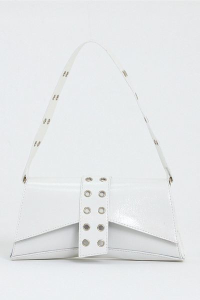 ALTUDA Women's Asymmetrical Studded Baguette Bag