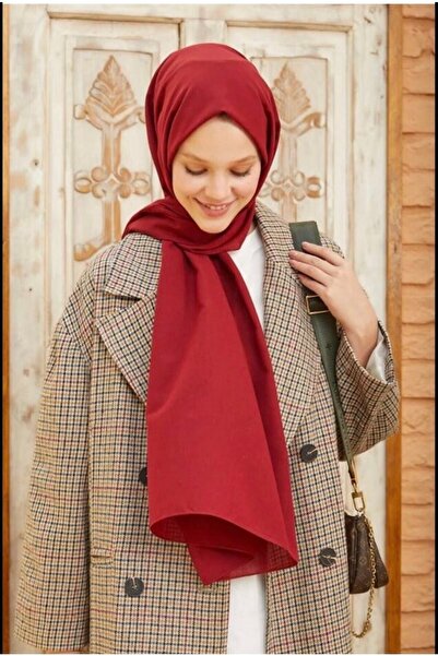 Mides scarf Hijab Cotton Crash Jazz Shawl Model Claret Red