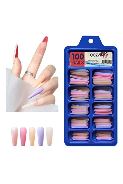 Ocean 126 - 100'lü Kutulu Balerin Protez Takma Tırnak