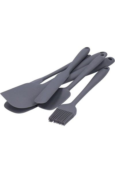smartshop Set of 6 Fireproof Non-Stick Kitchen Cake Silicone Egg Brush Spoon Knife Spatula Set