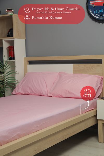 şeffafavm Fitted Sheet Set (Pillowcase + Sheet)