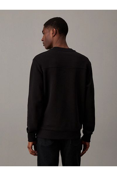 Calvin Klein Men's Black Sweatshirt - Long Sleeve, Comfortable, Brand Logo K10K 113566 -Beh