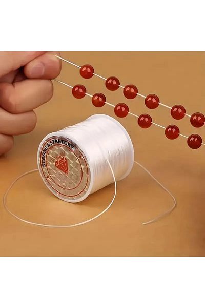 Yüksel Boncuk 35 Meter Fishing Line with White Flexible Elastics