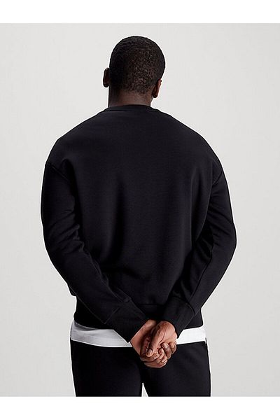 Calvin Klein Comfortable Long Sleeve Black Men's Sweatshirt - Brand Logo K10K 112870 -Beh