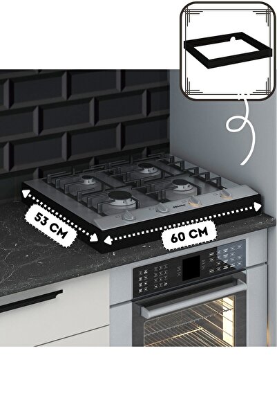 Fly Mobilya Siyah Ankastre Ocak Altı Tezgah / Ankastre Modülü Kabini Fly183018