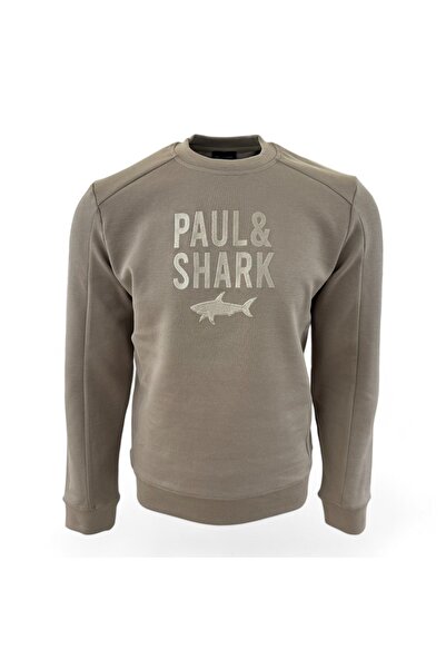 PAUL&SHARK سويت شيرت رجالي من القطن بأكمام طويلة منسوج للاستخدام اليومي باللو...