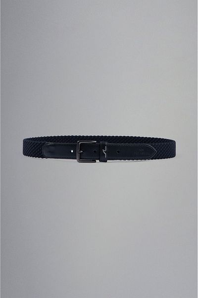 PAUL&SHARK Navy Blue Men's Belt - Adjustable Logo, Daily Use, Model 14316002 -050
