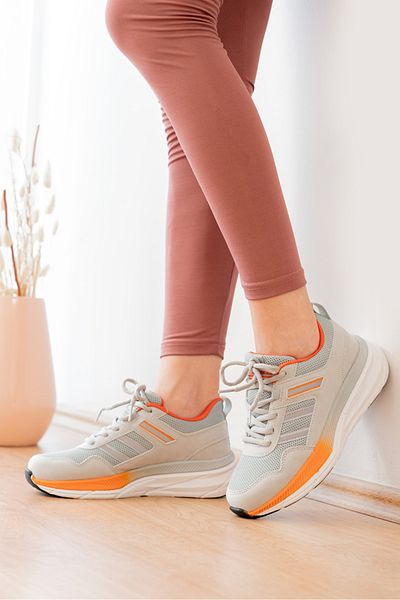 Freemax Μπεζ Γυναικείο Sneaker - 2466 Model Sports Shoes