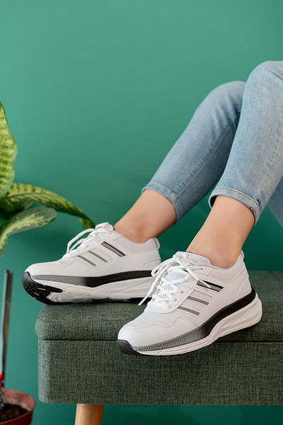 Freemax Pantofi de damă alb negru - 2466 pantofi sport