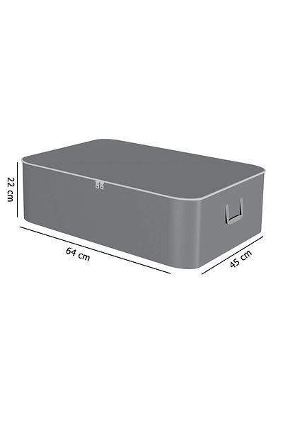 Spartek home textile 8 Pieces Anthracite - Sofa Bed Base Type Storage Bag - Large Under-Bed Storage Bag 65 X 45 X 22 cm