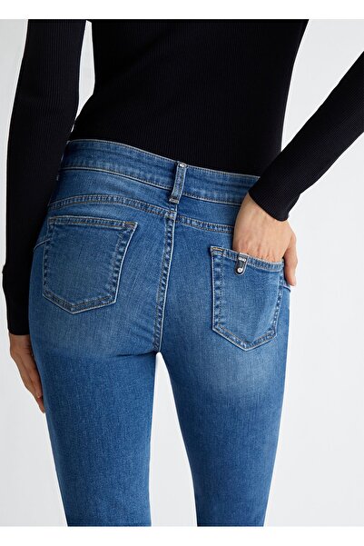 Liu Jo Stone Detailed Women's Denim Trousers - Uf4013d4448-78801