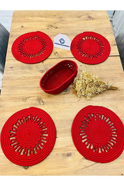 JÜTEX HOME Комплект от 5 американски чинии и кошници от юта