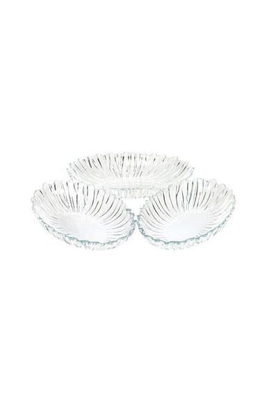 Paşabahçe Aurora Snack Breakfast Set - 6 Piece Glass Boat Plate