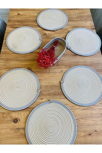 JÜTEX HOME Set de 7 bucăți din răchită din iută americană