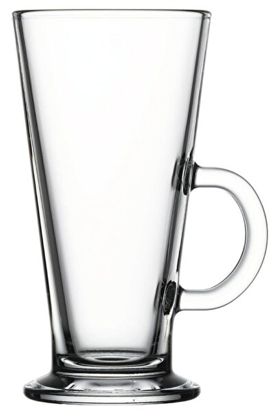 Paşabahçe 6 "55861 قهوة لاتيه كولومبية زجاجية بمقبض 263 سم مكعب